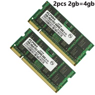4GB (2Pcs 2Gb) ELPIDA DDR2-800 800MHz 2Rx8 PC2-6400s 200pin หน่วยความจำแล็ปท็อป RAM