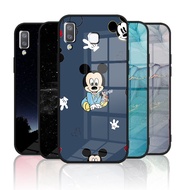 Glass Casing Samsung galaxy A8 star Tempered Glass Case Hard Back Cover Soft Silicon Edge