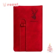 ROXUL Pocket Notebook, Leather Cover Portbale A7 Notebook,  A7 Horizontal Line Memo Pad Business