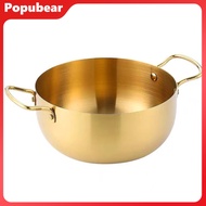 Woeuri Ramen Noodle Pot Fast Heating Two Handles Food Grade Stainless Steel Korean Ramen Noodle Cook