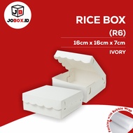 Rice Box Rice Box R6 16 x 16 Material Food gradeIVORY Food Cardboard/ Rice Box/ Rice Box/ Rice Cardb