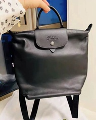 Longchamp Le Pliage Cuir Backpack