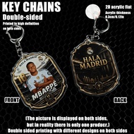 FC Madrid Football Themed Acrylic Keychain β 2D Double-Sided Laminated Keyring Club Star Football M