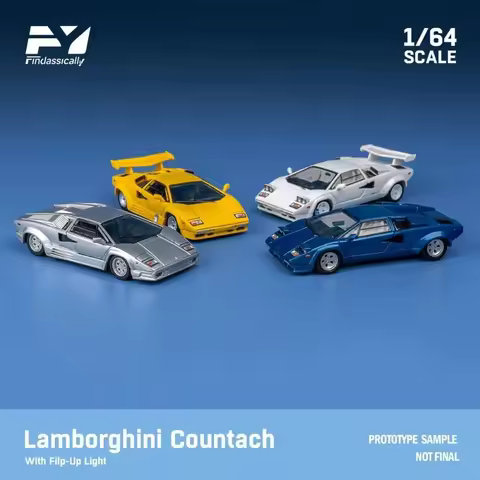 Alloy Model Car FY 1:64 Lamborghini LP5000 Countach S QV 25th Anniversary Edition Model Collection O
