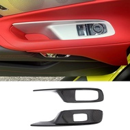 for C8 Corvette Carbon Fiber Door Panel Window Lift Switch Cover Trim Accessories for Corvette C8 20