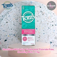 Toms of Maine - Sensitive+Whitening Toothpaste Fluoride-Free Soothing Mint 113g ยาสีฟัน ไวท์เทนนิ่ง 