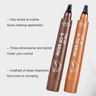 4 Points Liquid Eyebrow Pen Waterproof Sweatproof Eyebrow Pen Liquid Eyebrow Pencil Suitable Q6f3