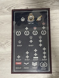 香港皇家警察 RHKP 階級章紀念鏡框 1844-1997