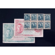 Malaya young king 5 cent , 10 cents & 24”cents stamps.