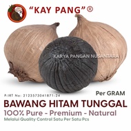 Bawang Hitam Tunggal Per Gram / Bawang Lanang / Black Solo Garlic