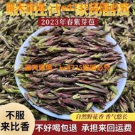 普洱  2023年雲南頭春茶野生紫芽苞茶古樹白芽孢茶普洱茶生茶野花香散茶