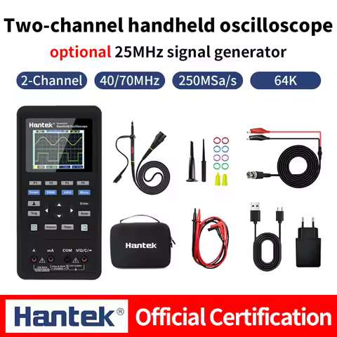 【Hantek Official Genuine】2-channel portable handheld button digital oscilloscope 2C42/2C72/2D42/2D72