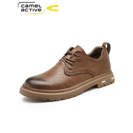 KY/🥭Camel active（camel active）Men's Leather Shoes2023Autumn and Winter Business Casual Shoes Men's Low-Top Dress Shoes A