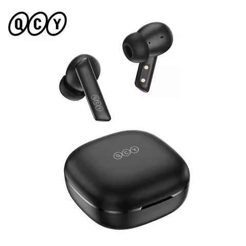 QCY HT05 ANC Wireless Earphone 40dB Noise Cancelling Bluetooth 5.2 Headphone 6 Mic ENC HD Call TWS E