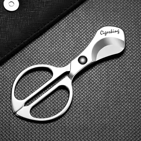 Sharp Cigar Cutter Double Blade Stainless Steel Metal Classic Grip Pocket Gadget Cutter Knife Cuban 