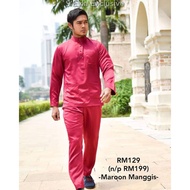 Baju Melayu Lelaki / Baju Melayu Lelaki kain Sejuk/Baju Melayu Lelaki kain Sutera tebal dalam sejuk 