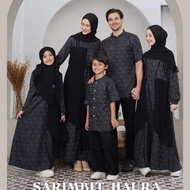 Latest Family Sarimbit Rauna SR 10 Black Gamis Koko Couple Family