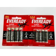 Eveready Super Heavy Duty AA/AAA Battery, 4s