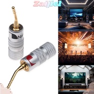 ZAIJIE1 Musical Sound Banana Plug,  Gold Plated Nakamichi Banana Plug, for Speaker Wire Speakers Amplifier Black&amp;Red Speaker Wire Cable Connectors