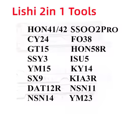 Lishi 2 in 1 Tool HON41/42 SS002Pro YM23 CY24 FO38 GT15 HON58R SSY3 ISU5 YM15 KY14 SX9 KIA3R DAT12R/
