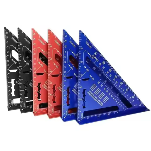 90°Triangle Carpenter Square Ruler 7 Inch High Precision Speed ​​Square Angle Metric ProtractorWood 