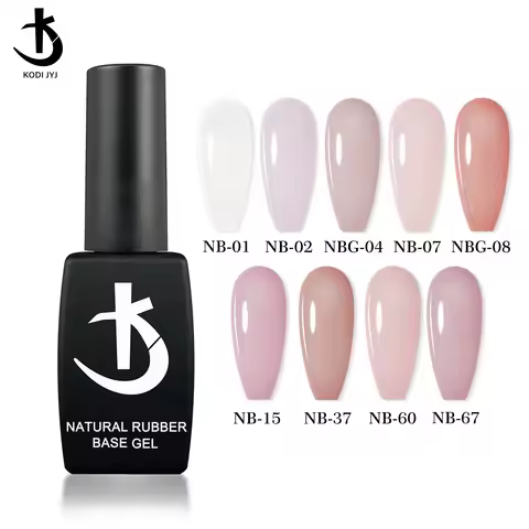 KODI JYJ Natural Rubber Base Gel Semi-permanent 2 in 1 Glitter Color Nail Base Coat Gel Polish Nude 