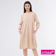Crissa Woven Plain Rayon 3/4 Dress CSDT18-0226