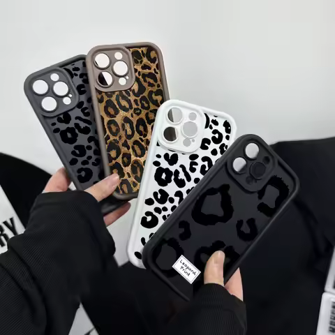 Fashion Leopard Print Phone Case For VIVO IQOO Z10 X100 Pro X23 X60 X70 X80 X90 Pro X200FE Y76 Y77E 