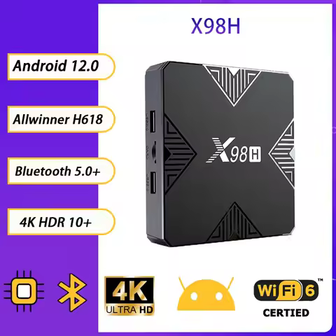 X98H Android 12.0 Allwinner H618 Quad core Smart TV Box 4k 6K 2.4G/5G Dual Wifi6 HDR Google Voice Me