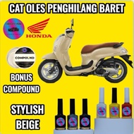 HONDA MOTORCYCLE SCRATCH REMOVAL PAINT SCOPY SCOOPY GEN 6 2026 NEW COLOR STYLISH BEIGE CREAM GLOSSY 
