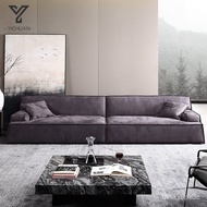 💯[in stock]💯大马士革baxter意式极简三人直排皮布艺沙发侘寂风沙发磨砂布沙发⚡