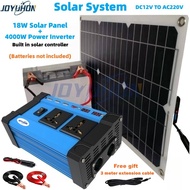 JOYUHON Solar Panel Power Inverter System 4000W Car Inverter Built-in Solar Controller DC12V to AC22