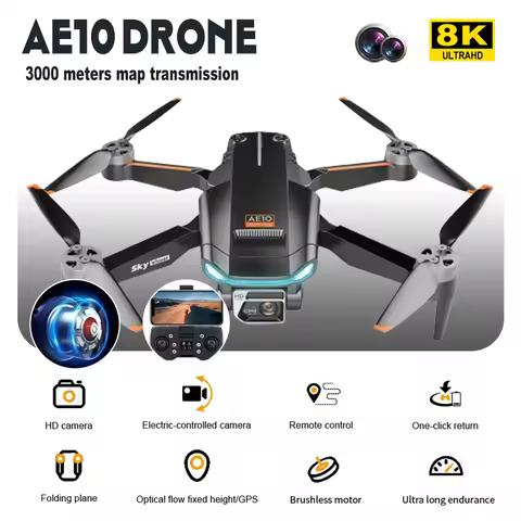Mini AE10 Drones 8K GPS 90° Adjustable Camera Brushless Motor Folding MINI Drone With VR Aerial Phot