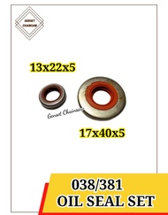 381 038 Oil Seal Set Big 17x40x5 dan Small 13x22x5 Chainsaw Gergaji