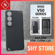 Vivo V50, V50 Lite, V50e ShyStore plain black case | Vivo flexible phone case provides comprehensive