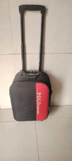 16吋POLO Mini喼黑色紅色滾輪行李箱可上飛機