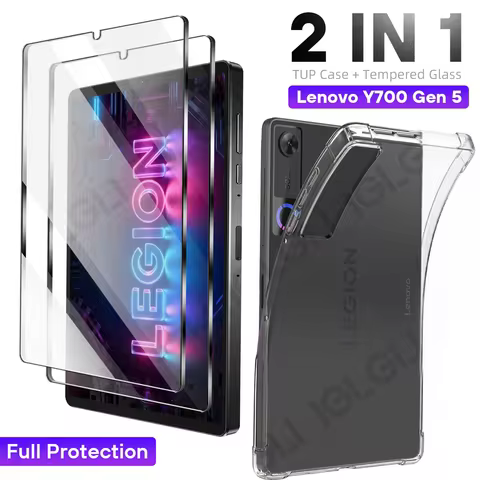 2 in 1 Screen Protector+TPU Case for Lenovo Legion Y700 5th Gen 8.8inch 2026 Tablet Tempered Glass&P