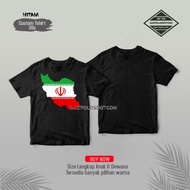 IRAN FLAG MAP T-SHIRT IRANATION SPONSOR FLAG MAP