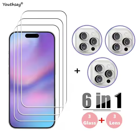 For iPhone 16 Pro Max Tempered Glass iphone 16 15 14 13 12 11 Pro Max Screen Protector Protective Ph