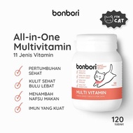 TERLARIS bonbori Cat Multivitamin | Suplemen Vitamin Kucing FREEZE DRIED | Bulu dan Kulit Sehat | Im