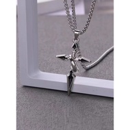 silver necklace Fashion Punk Cross Pendant Anime Merchandise Necklace
