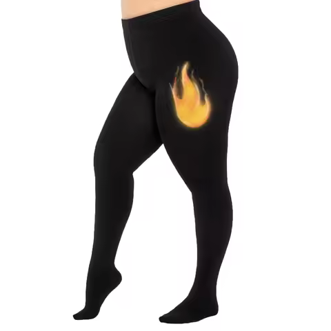 200D Fleece Lined Tights for Women Thermal Winter Leggings Large Size Skinny Pantyhose, Invisible Ke
