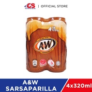 A&W Sarsaparilla Root Beer Drink (4 x 320ml)