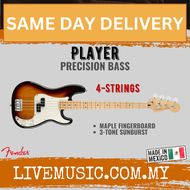 Fender Player Precision Bass Electric Guitar, Maple Fretboard - 3-Tone Sunburst