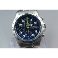 SEIKO Chronograph 100m 7T92-0DX0 Date Blue Dial Quartz 40mm Men's Watch
