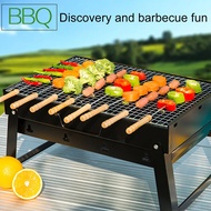 【High-quality】 Portable Foldable Bbq Grills Barbecue Charcoal Grill Stove Steel Outdoor Camping Picnic Barbecue Desk Table For Outdoor
