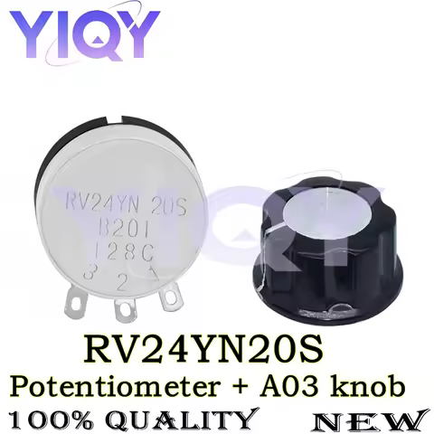 1sets RV24YN20S 1K 2K 5K 10K 20K 50K 100K 500K ohm B104 Single Turn Carbon Film Rotary Taper Potenti