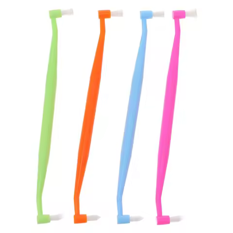 4pcs Dual Heads Toothbrush Double Ended Brush Interdental Cleaner Manual Al Hygiene Tools Tapered Tu
