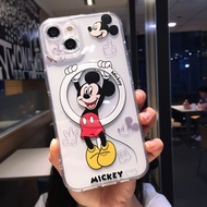 Cartoon Lovely Mickey Minnie Mouse Magsafe Mobile Phone Case For iPhone 16 Pro Max 15 Pro Max 14 Pro