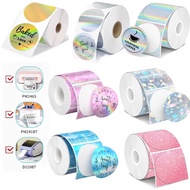 400/500pcs Round Heat Sticker Labels Adhsive Paper Gift Stickers School Adress For Phomemo 241BT D52